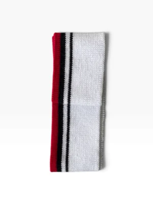 Подвяз для футболки 1х1, полиэстер 100%, белый / красный / черный